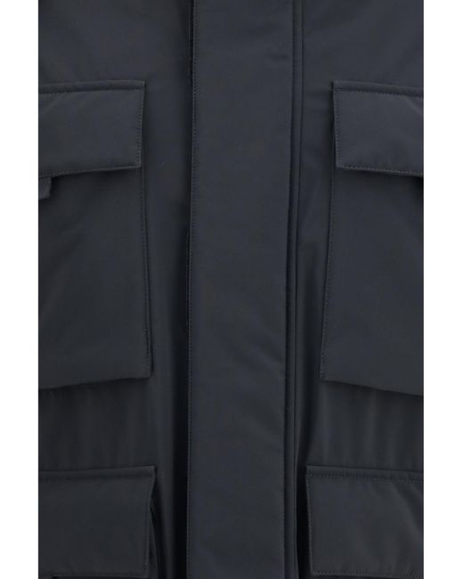 Laminar Blue Hooded Padded Jacket for men