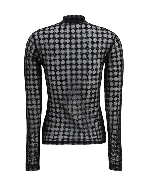 Amiri Black Semi-Transparent Top