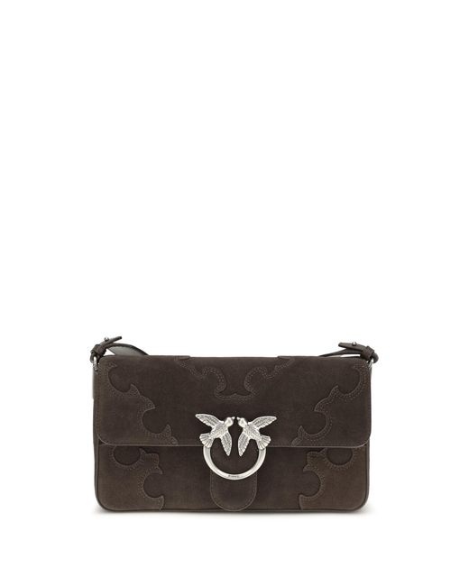 Pinko White Shoulder Bag Love One Slouchy Leather