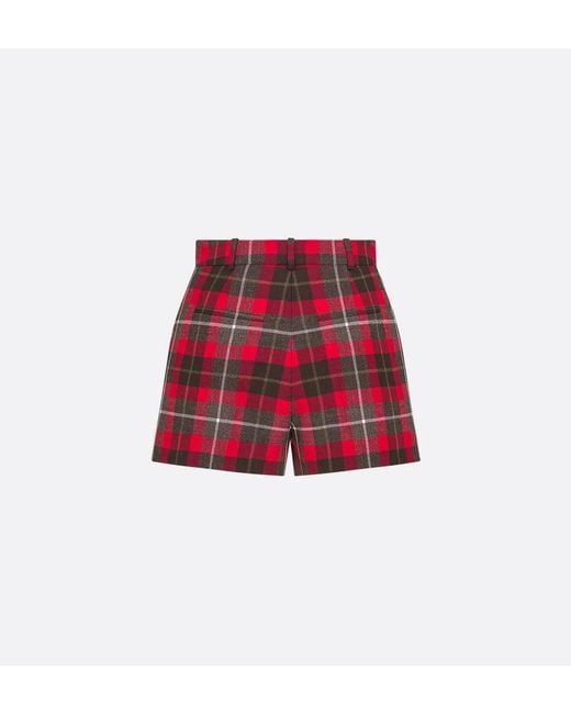 Dior Red Wool Shorts