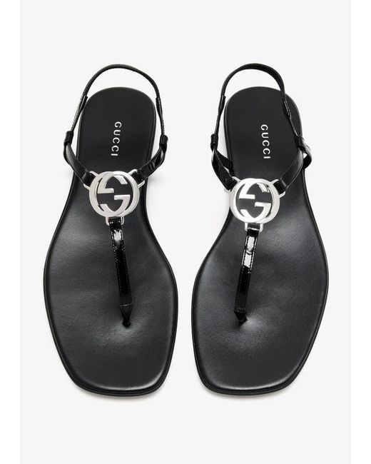 Gucci White Thong Sandals