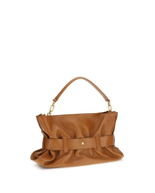 Balmain Brown Medium Anthem Shoulder Bag