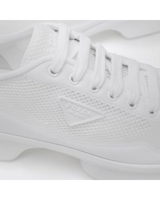 Prada White Re-Nylon Sneakers