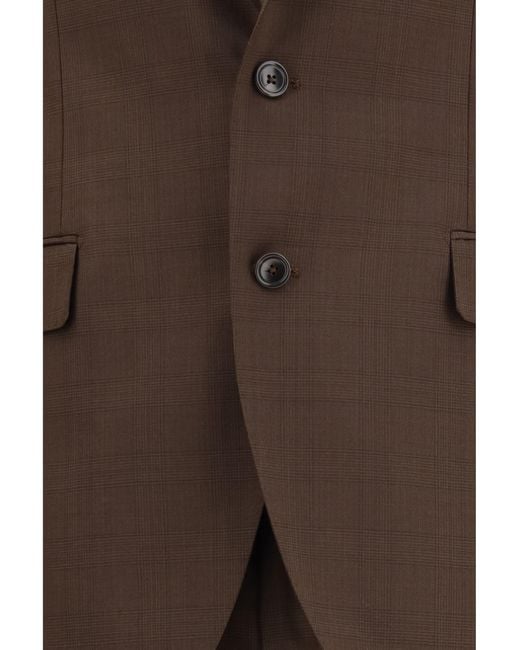 Tagliatore Brown Virgin Wool Suit for men