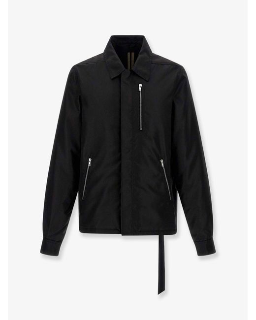 Rick Owens Black Zipped Down Padded Jacket for men