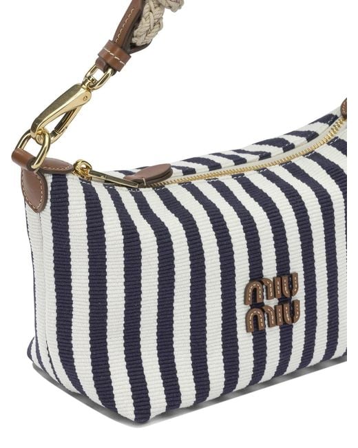 Miu Miu White Small Logo Shoulder Bag