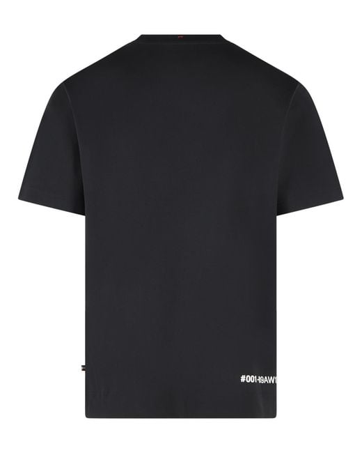 Moncler Black Stretch Cotton T-Shirt for men