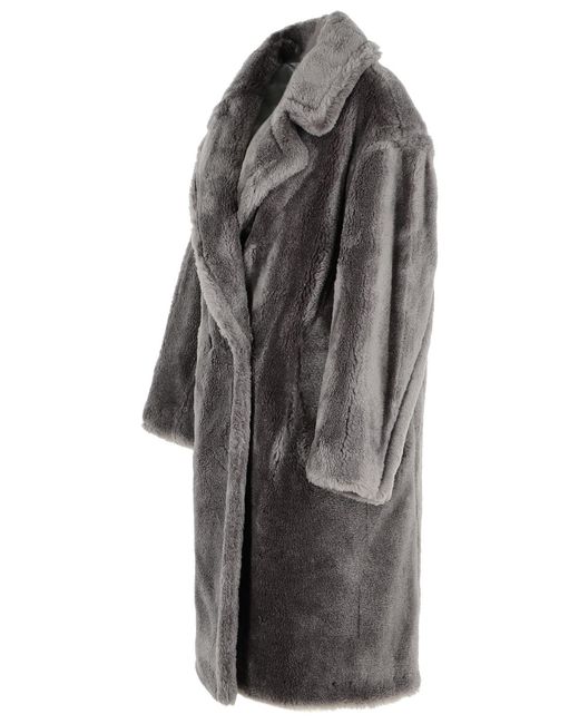 Stand Studio Gray Biba' Wool Coat
