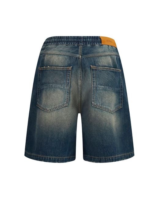 Amiri Blue Shorts Drawstring Denim for men