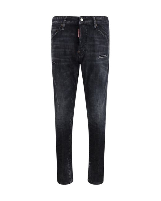 DSquared² Blue Teddy Wash Jeans for men