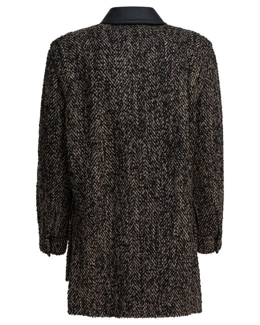 Max Mara Black Wool Blend Coat