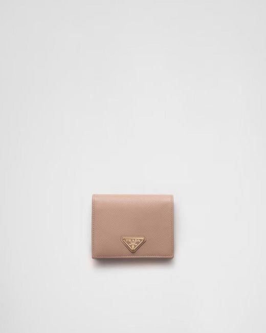 Prada White Saffiano Leather Wallet