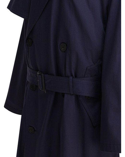 Balenciaga Blue Cotton Coat