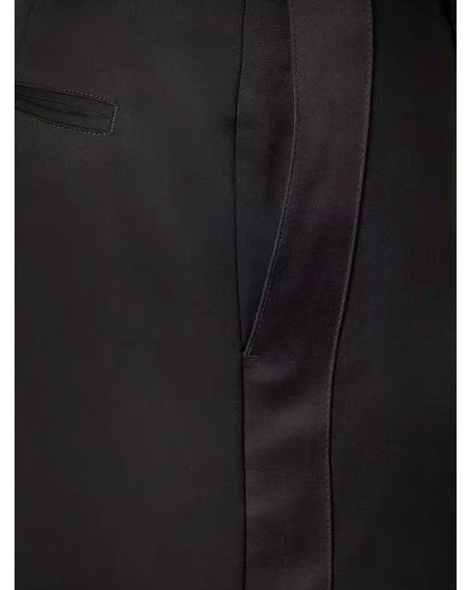 Golden Goose Deluxe Brand Black Pablo Virgin Wool Trousers for men