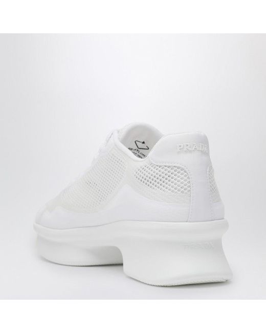 Prada White Re-Nylon Sneakers