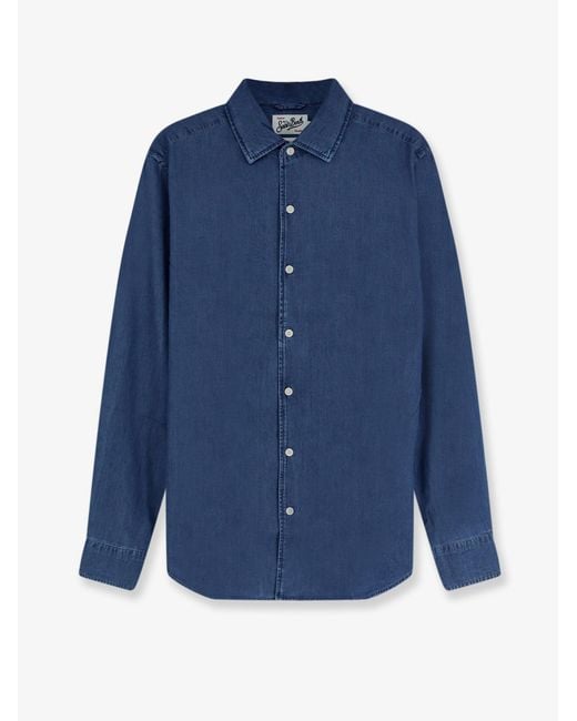 Mc2 Saint Barth Blue Shirt Raphael Light Denim for men