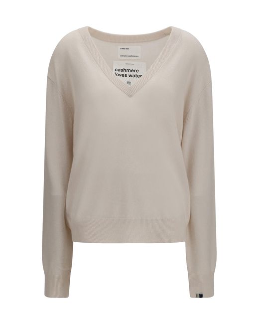 Extreme Cashmere White N°492 Ben Cashmere Sweater Bone