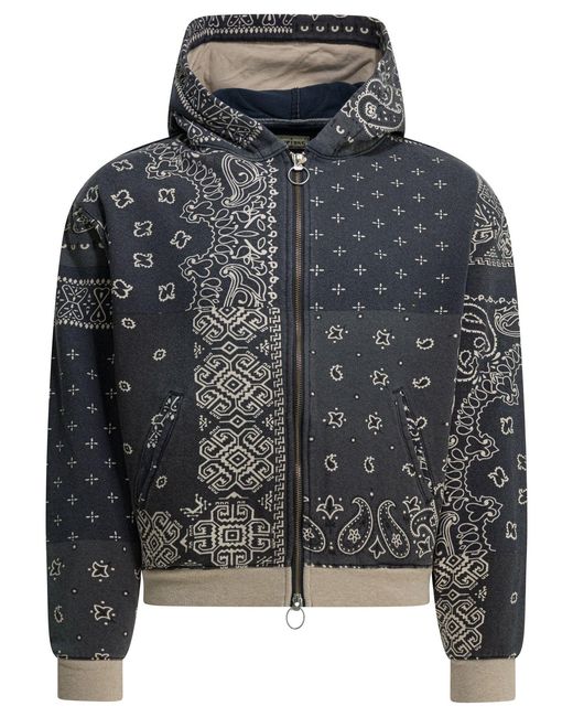 Kapital Gray Knit Bandana Hoodie for men