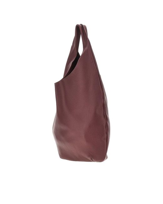 A.P.C. Purple Le Neige Grained Leather Bag