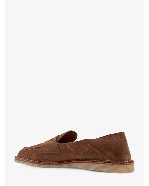 Dolce & Gabbana Brown Suede Slipper Loafers for men