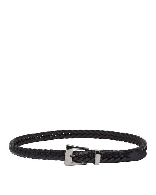 Adriano Meneghetti White Ellartesta Leather Belt