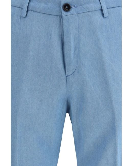 Cruna Blue Tailored Trousers for men