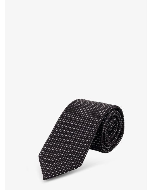 Giorgio Armani Black Silk Tie for men