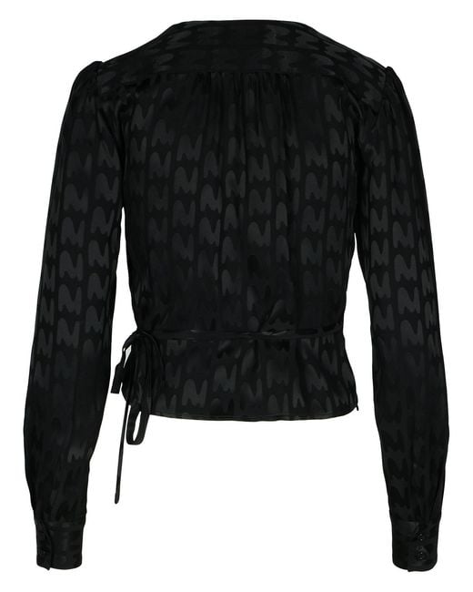 MSGM Black Viscose Blend Blouse