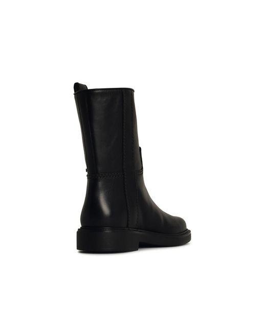 Tod's Black Leather Ankle Boots