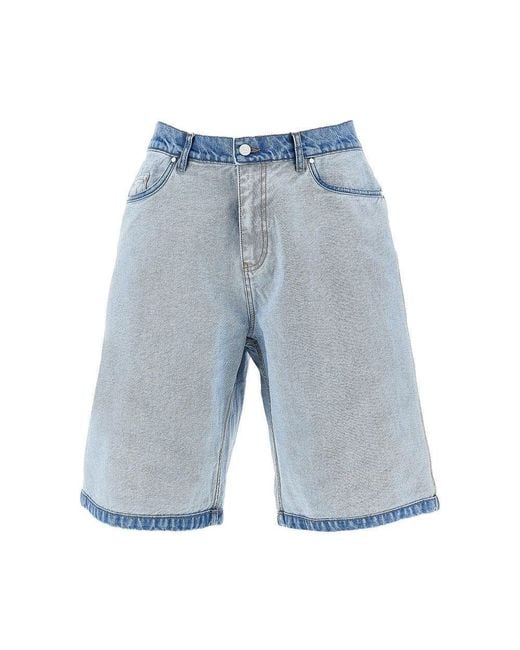 Arte' Blue Inside/Out Denim Shorts for men