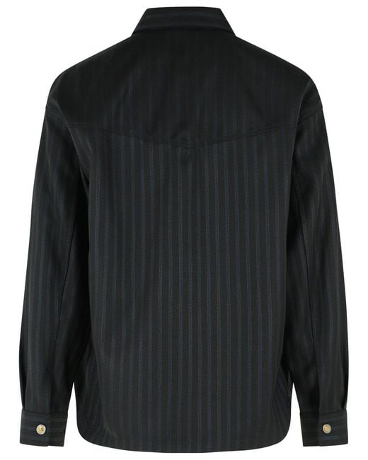 Versace Black Jacquard Wool Blouson for men
