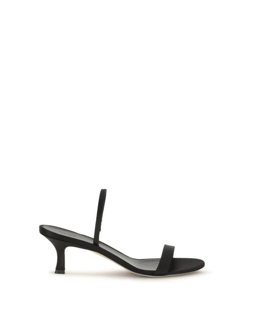 The Row White Slingback Sandals Ella Satin