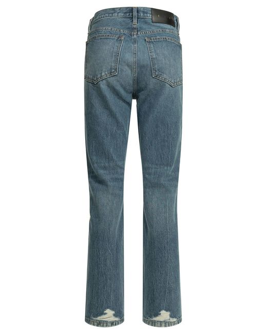 Khaite Blue "Finley" Straight-Leg Jeans