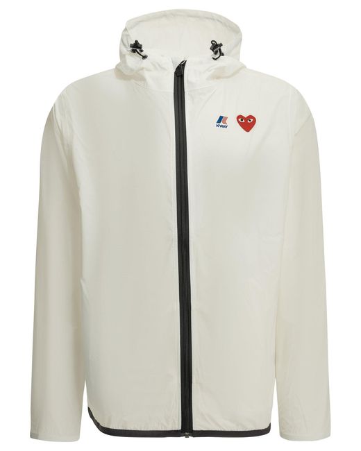 COMME DES GARÇONS PLAY White X K-Way" Raincoat for men