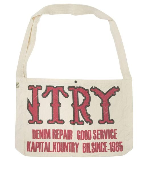 Kapital White Kountry Factory Book Bag for men