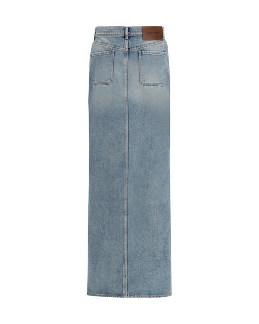 Courreges Gray Skirt, Denim Circle
