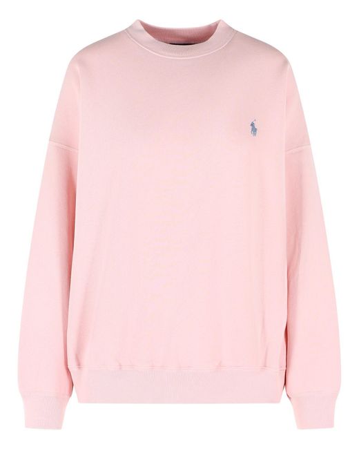 Polo Ralph Lauren Pink Cotton Blend Sweatshirt