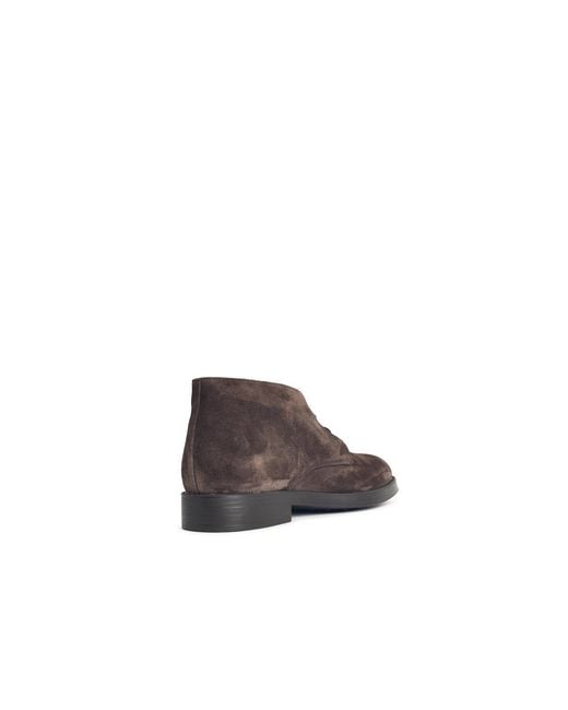 Tod's Brown Suede Ankle Boots for men