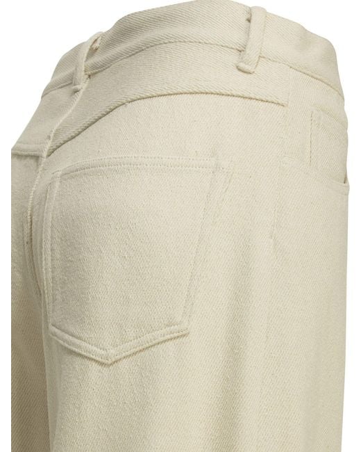 Auralee Natural Silk Nep Denim Casual Pants