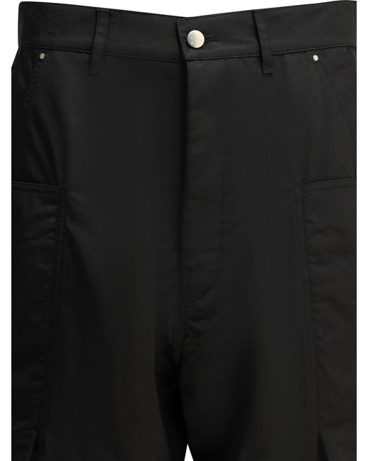 Rick Owens Black "Stefan" Cargo Pants for men