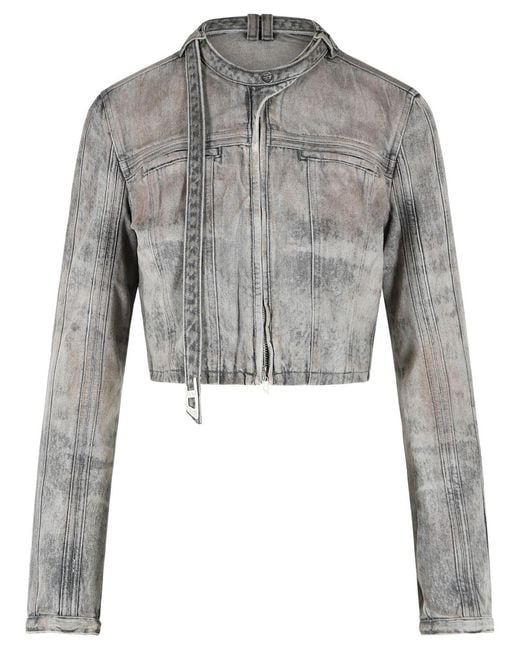 DIESEL Gray 'Saphix' Cotton Blend Jacket