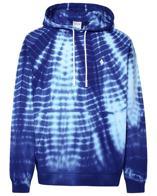 Marcelo Burlon Blue 'Aop Soundwaves' Cotton Sweatshirt for men