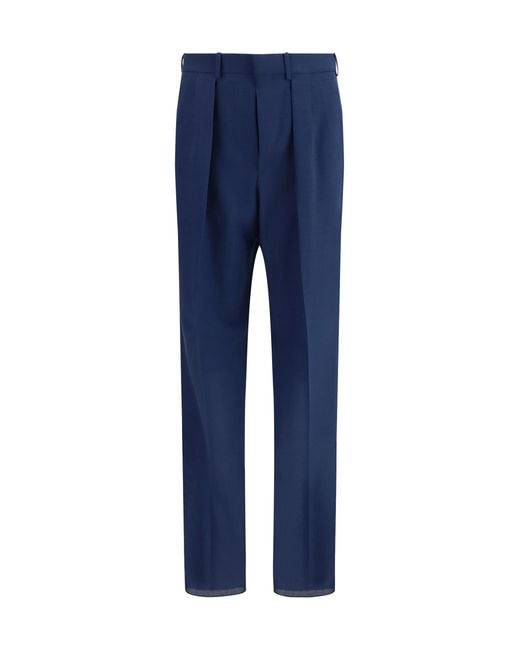 Tom Ford Blue Pleated Pants for men