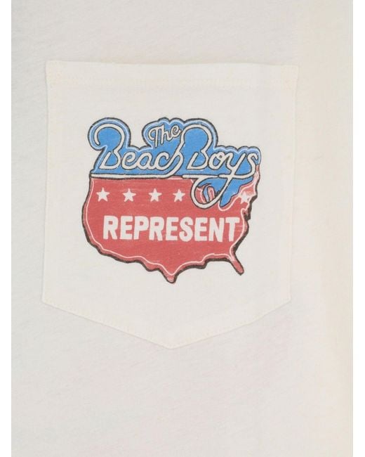 Represent White T-Shirt Beach Boys Cotton-Blend for men
