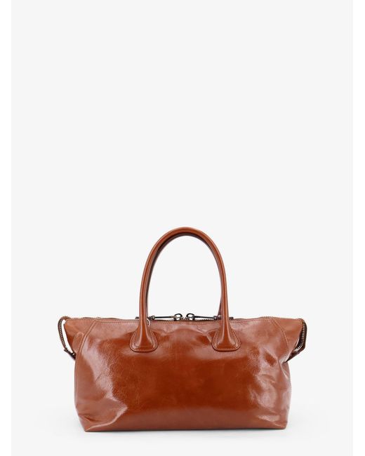 Miu Miu Brown Shiny Leather Crossbody Bag