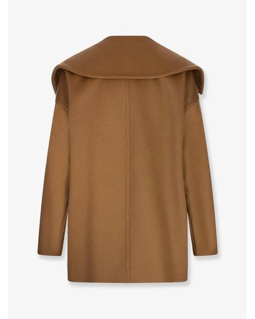 Max Mara Brown Mario Double Breasted Cashmere Coat