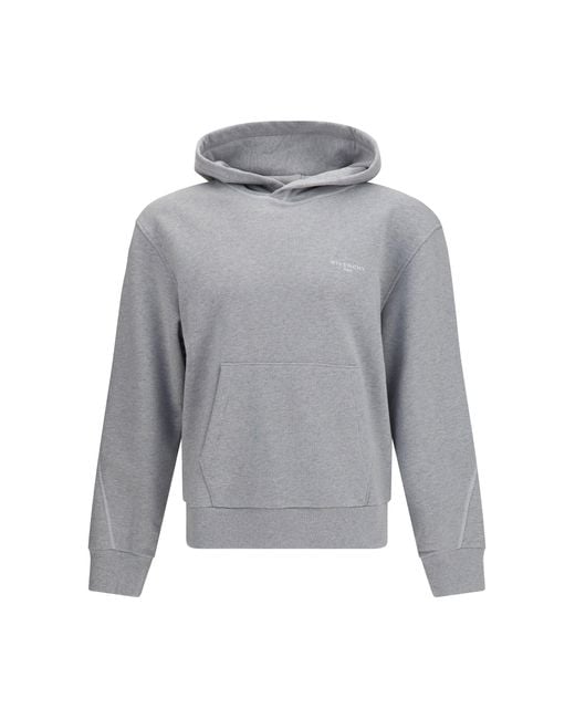 Givenchy Gray Cotton Hoddie for men