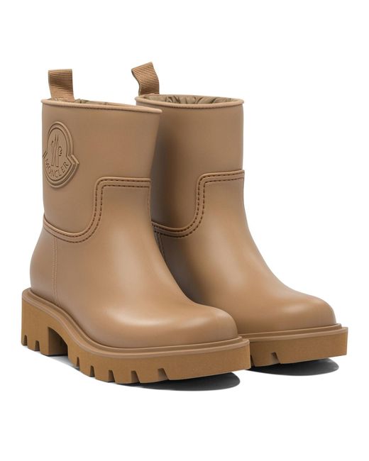 Moncler Brown "Kickstream" Rain Boots