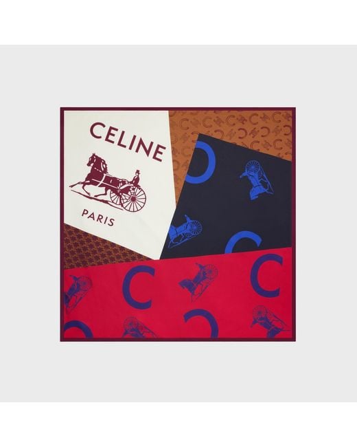Céline Red Scarves & Silk Scarves
