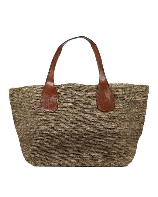 Women's Brown Tokyo Iidark Tea Raffia Handbag